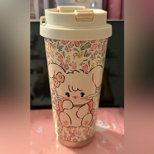 Floral Bunny Travel Mug